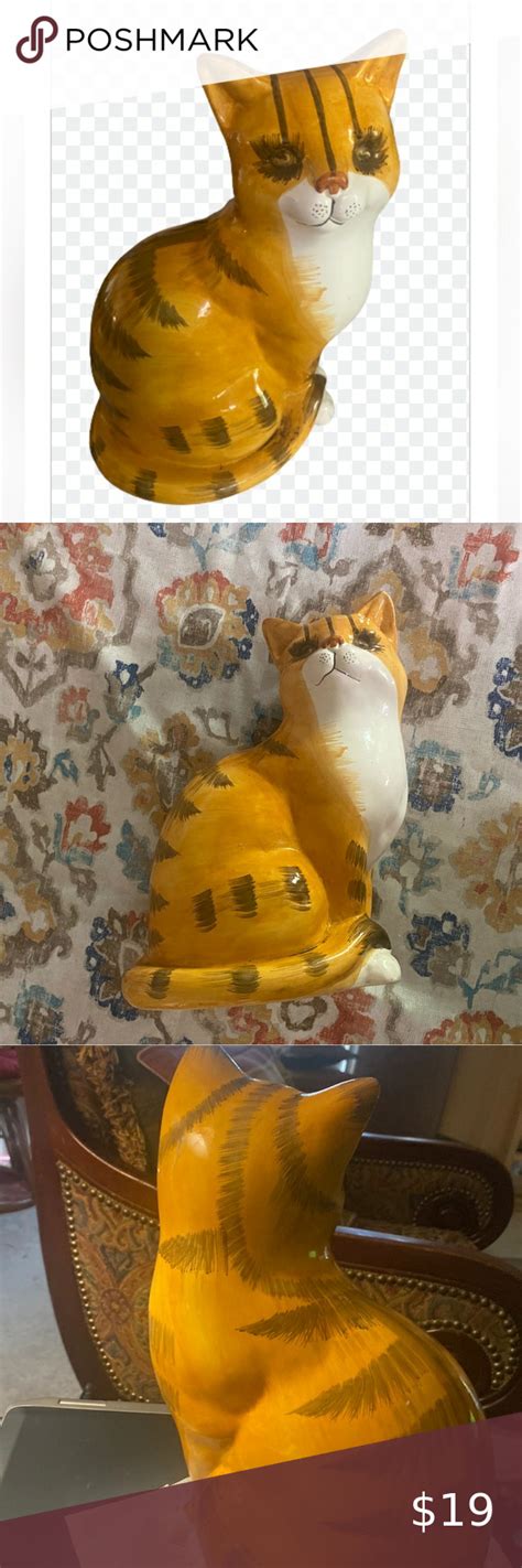 Formalities Collectible Ginger Tabby Cat Figurine By Baum Bros Ceramic