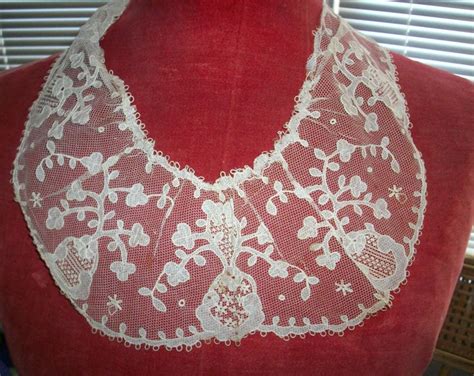 Antique Hand Lace Collar 1800s Antique Lace Long Piece Duchesse Lace Etsy