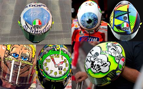 Valentino Rossi Tutti I Suoi Caschi Nella Storia Della MotoGP FOTO