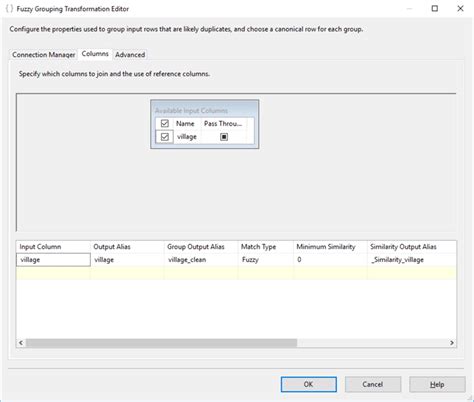 Fuzzy Transformation And Fuzzy Grouping In Ssis