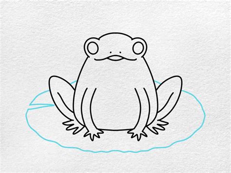 How To Draw A Frog On A Lily Pad Helloartsy