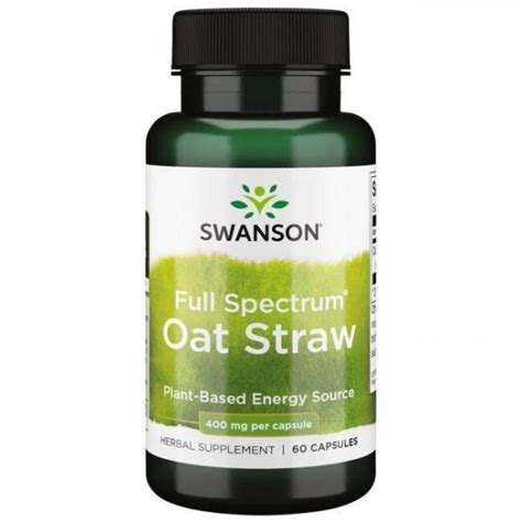 ZOB OAT STRAW Avena Sativa Kapsule 400 Mg Swanson 60 Kapsula