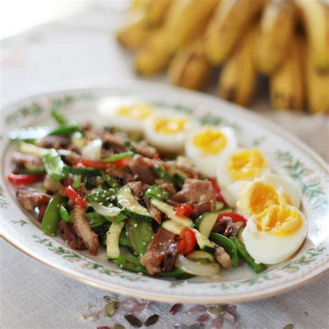 Crispy Pork Belly Snow Peas And Zucchini Stir Fry