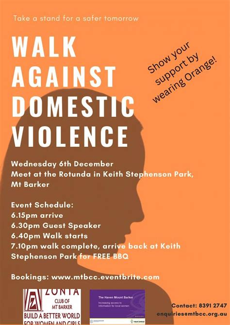 Walk Against Domestic Violence In Mount Barker Sa 6 Dec 2023 Wed 6