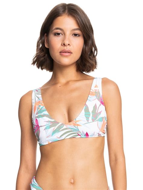 Beach Classics Elongated Triangle Bikini Top For Women Roxy