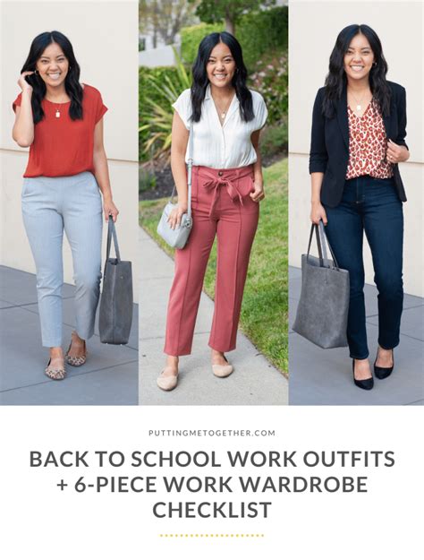 Back to School Work Outfits + 6-Piece Work Wardrobe Checklist