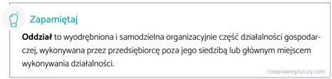 Oddzia Zagranicznego Przedsi Biorcy W Polsce Kilka S W O Jego