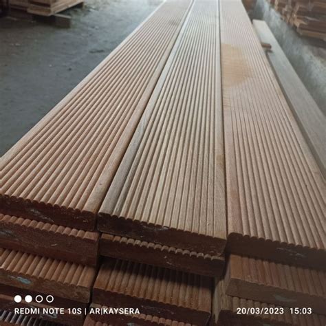 Jual Dek Lantai Kayu Outdoor Floor Teras Balkon Decking Bengkirai Tahan