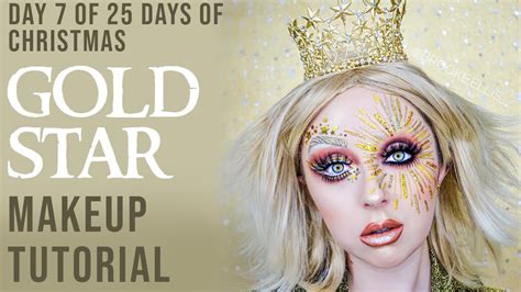 CHRISTMAS GOLD STAR MAKEUP TUTORIAL BEELUXURY YouTube