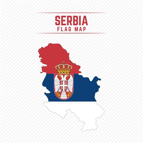 Flag Map of Serbia 2400630 Vector Art at Vecteezy