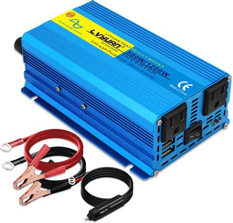 Cantonape Inversor de alimentación de coche 1000 W 2000 W pico