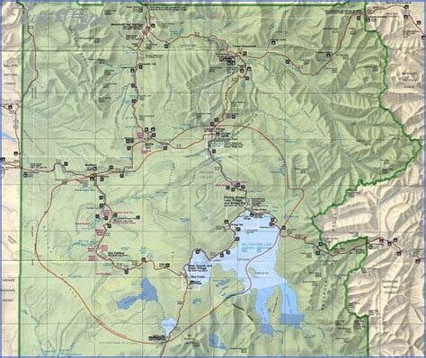 Yellowstone Hiking Maps - ToursMaps.com