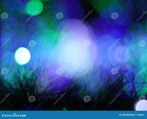 Abstract Bokeh Light Blurred Background Lightbulb On Christmas Tree For Celebrate Season With