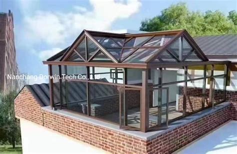 Terrace Sunroom Aluminum Glass House Garden Living Modeling Diagram Gable Roof Sunrooms