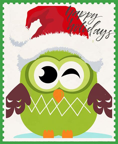 Owl Christmas Greeting Free Stock Photo Public Domain Pictures