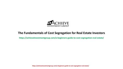 Ppt The Fundamentals Of Cost Segregation For Real Estate Investors Powerpoint Presentation