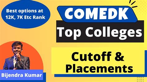 Cutoff Fee Cutoffs Of Top Colleges Of COMEDK Best Options At