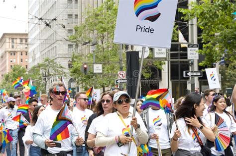 Participants Celebrate At The Gay Pride Parade In San Francisco Ca