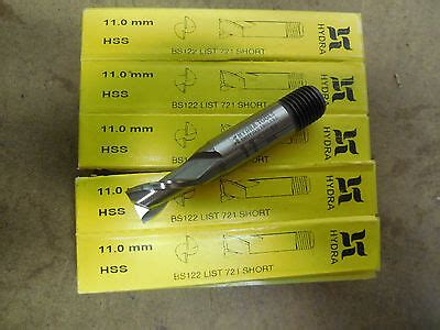 HYDRA TOOLS 11mm Metric M11 HSS 2 Flutes Threaded Screwed Shank End