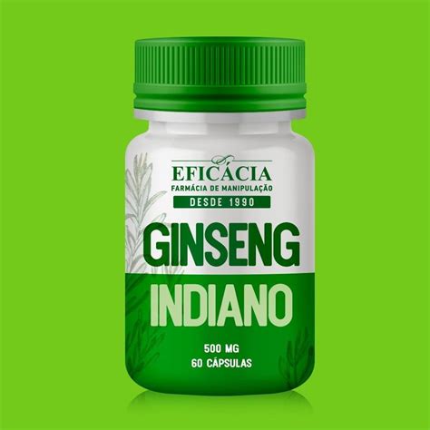 Ginseng Indiano Mg Composto Premium C Psulas Farm Cia Efic Cia