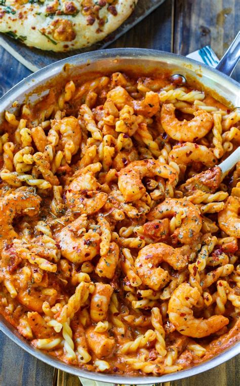 Spicy Shrimp And Tomato Cream Pasta Spicy Southern Kitchen