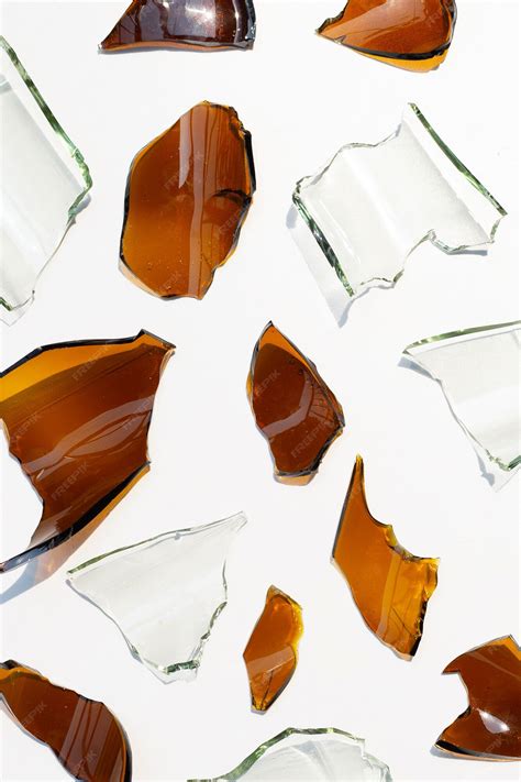 Premium Photo Glass Shards Isolated On White Background