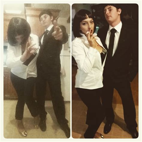 Fully DIY Pulp Fiction Costumes Mrs Mia Wallace And Vincent Vega Diy