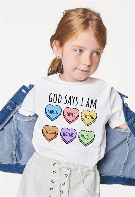 God Says I Am Chosen Tshirt Christian Tshirts For Kids Girls