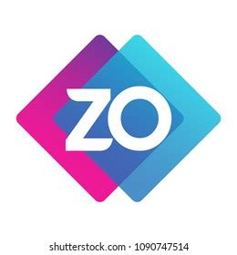 Letter Zo Logo Hexagon Shape Colorful Stock Vector Royalty Free