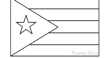 Puerto Rico Coloring Flag