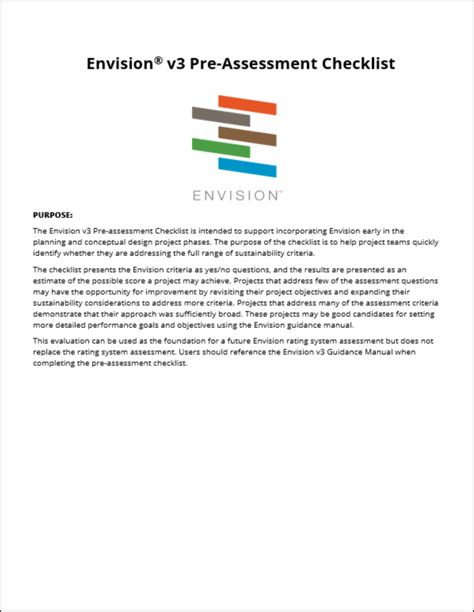 ISI Envision V3 Pre Assessment Checklist Airside Planning Design