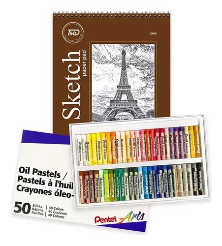 L Piz Pastel Leo Pentel Arts Colores Cuaderno Sketch Cuotas Sin