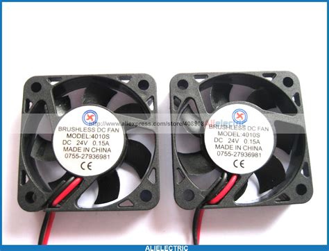 Купить Бесщеточные dc 2 шт охлаждения Вентилятор 4010s 24v 7 лезвие ...