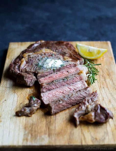 Pan Seared Ribeye Recipe With Herb Butter Easy Steak Dinner Idea