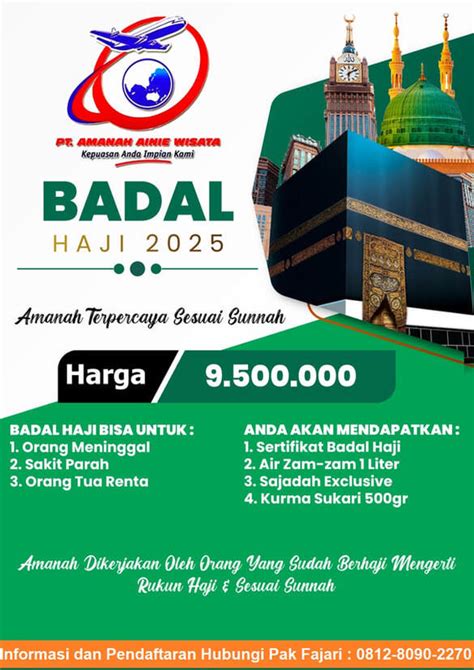 Biaya Badal Haji 2025 Jasa Terpercaya Resmi Izin Kemenag