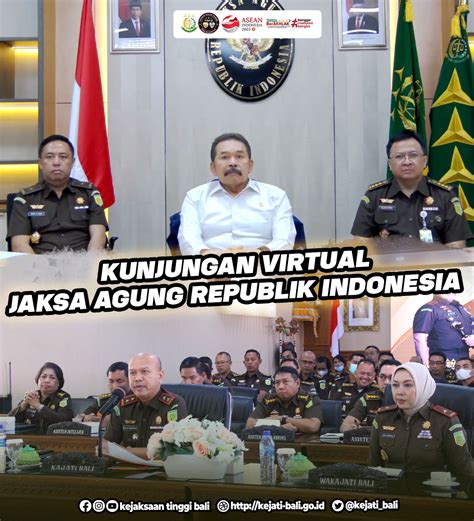 Kunjungan Virtual Jaksa Agung Republik Indonesia Kejati Bali