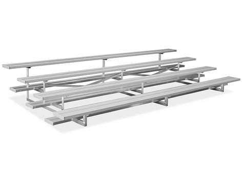 Aluminum Bleachers - 15', 4 Rows H-4407 - Uline