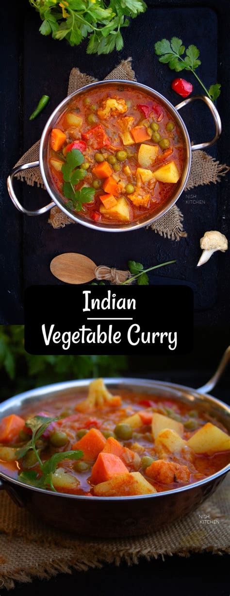 Indian Vegetable Curry Video Nish Kitchen