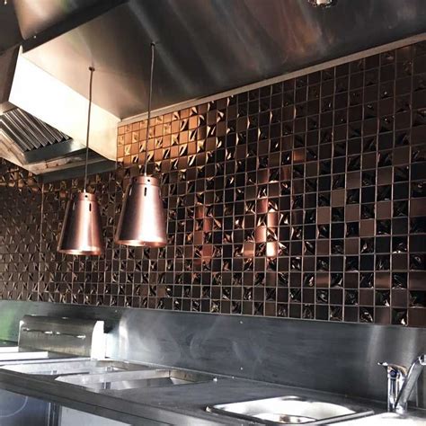 Copper Effect Kitchen Wall Tiles Wall Design Ideas