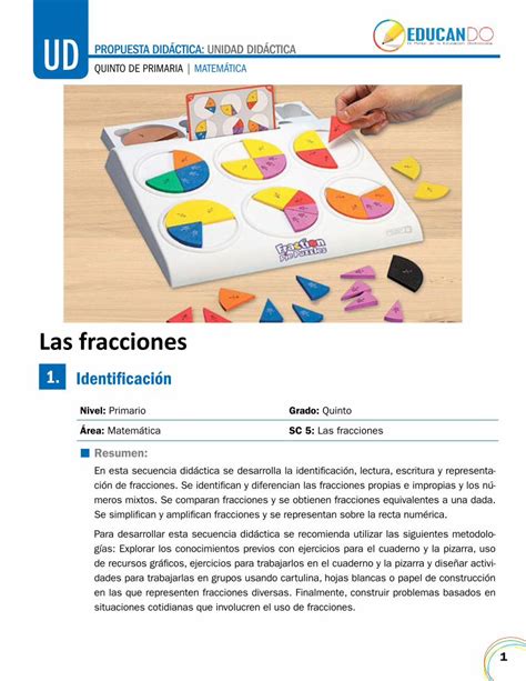 Pdf Las Fracciones Cdn Pdf Fileci N De Fracciones