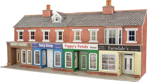 Po272 00h0 Scale Low Relief Red Brick Shop Fronts Berkshire Dolls