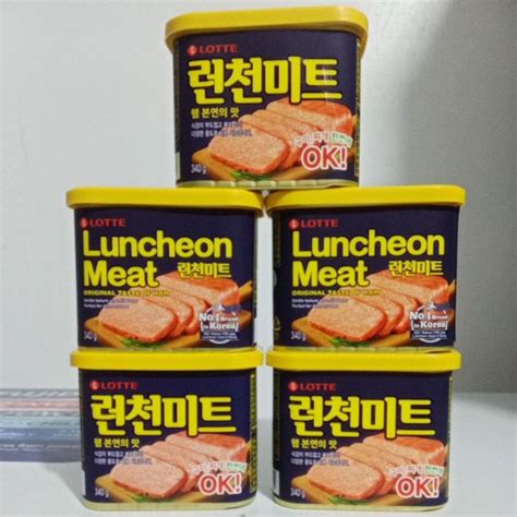 Lotte Luncheon Meat 340g 5pcs Shopee Philippines