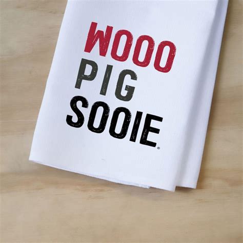 Razorbacks Arkansas Woo Pig Sooie Tea Towel Alumni Hall