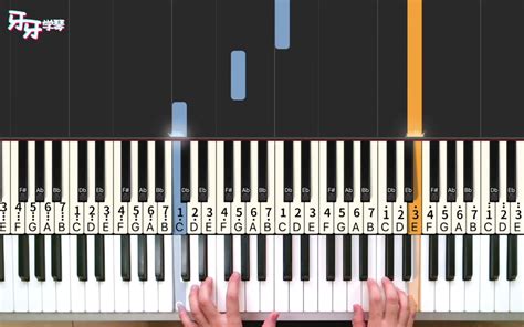 《卡农》钢琴演奏指法技巧精讲教程 牙牙学琴哔哩哔哩bilibili