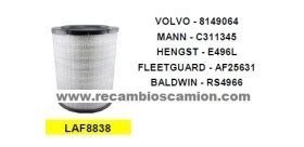 Filtro Camion Volvo Fm Aire Led Camion