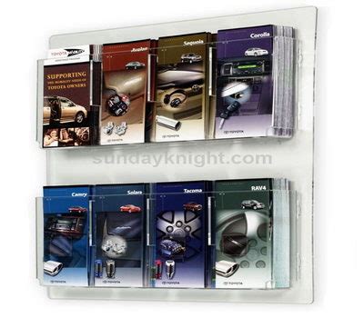 Acrylic brochure wall display, acrylic pamphlet wall holders