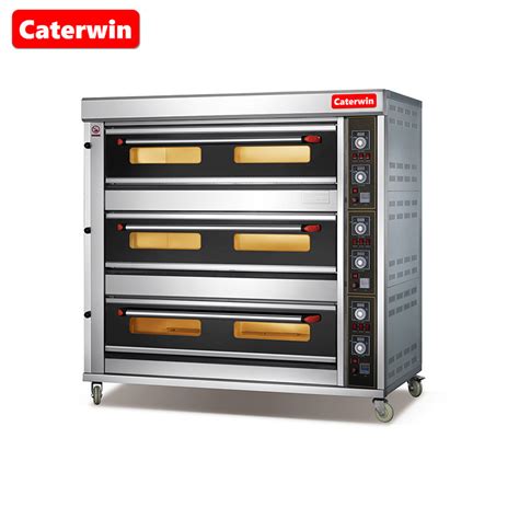 Caterwin Bakery Equipment Commercial Bread Baking Oven Triple Deck Gas