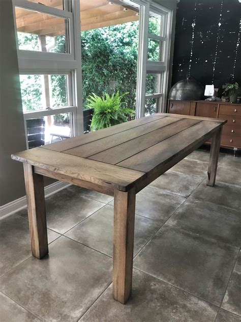 A True Rustic Look To This Solid Hickory Table We Added Some Black Shadowing All Around To Give