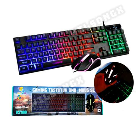 Ripley COMBO GAMER TECLADO Y MOUSE ECONÓMICO CON LUCES RGB