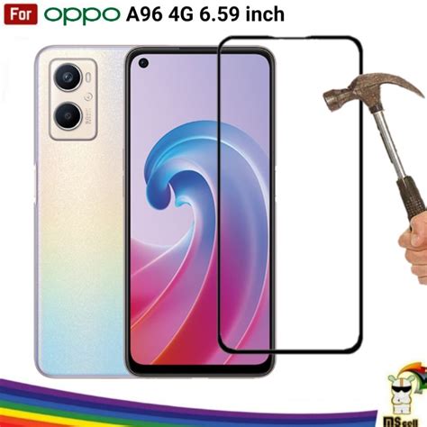 Jual Tempered Glass Oppo A96 Full Cover Tg Opo A 96 4G Warna 9D 9H